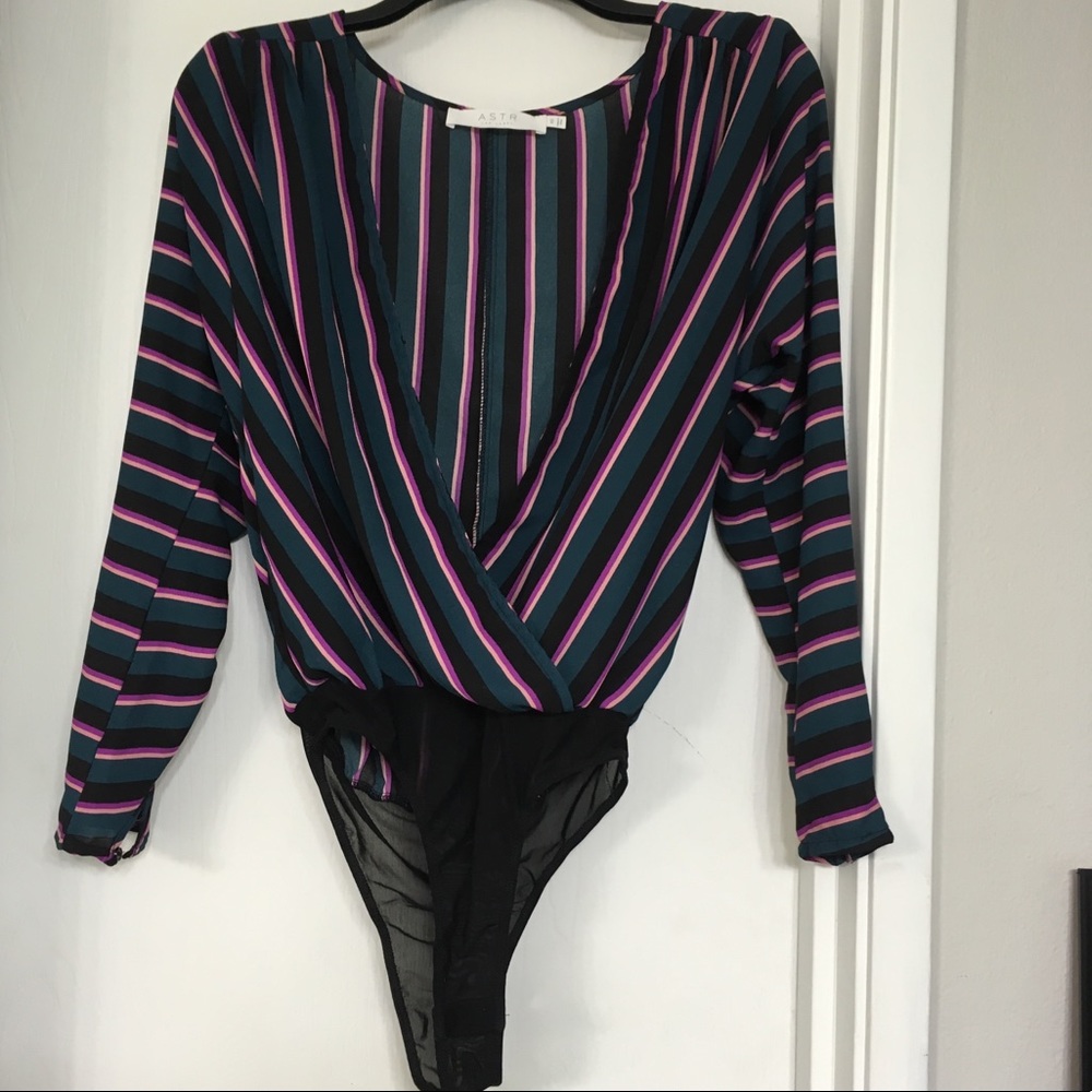 ASTR blouse with leotard clippings